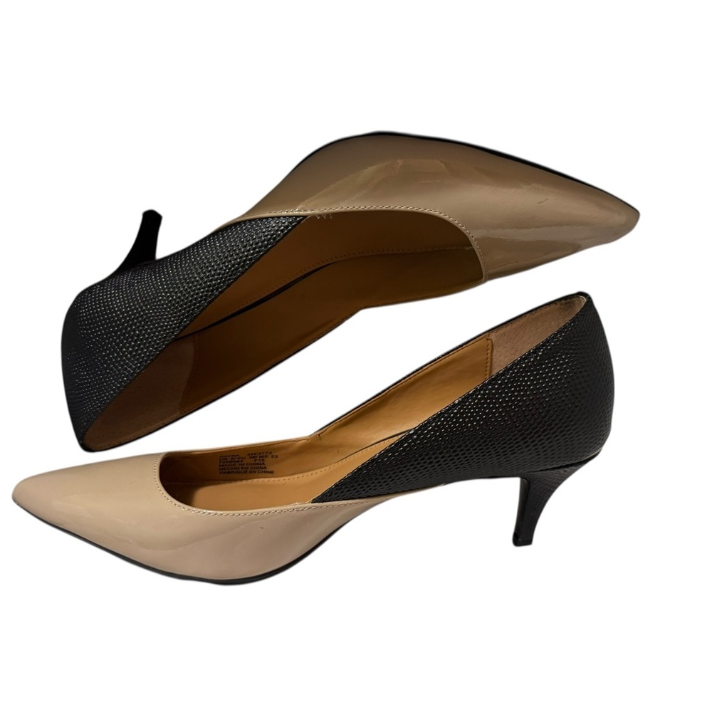 New in box! Calvin Klein Black and Cream Kitten Heel Pumps